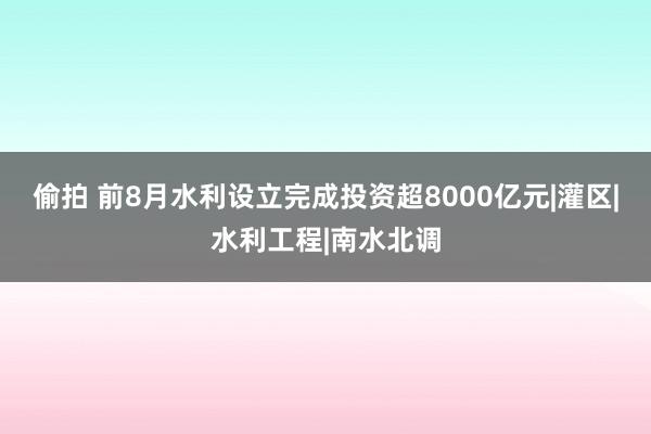 偷拍 前8月水利设立完成投资超8000亿元|灌区|水利工程|南水北调