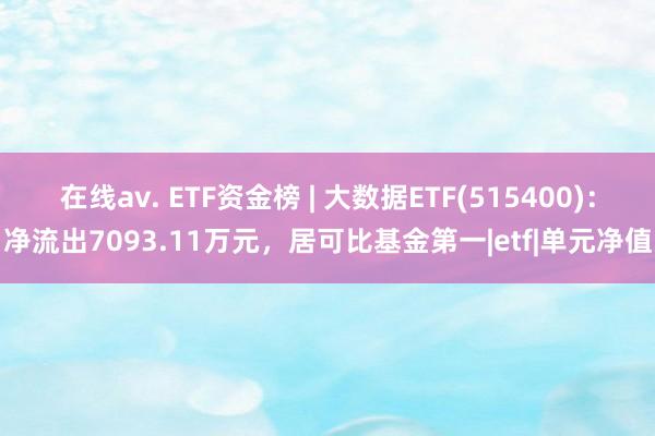 在线av. ETF资金榜 | 大数据ETF(515400):净流出7093.11万元,居可比基金第一|etf|单元净值