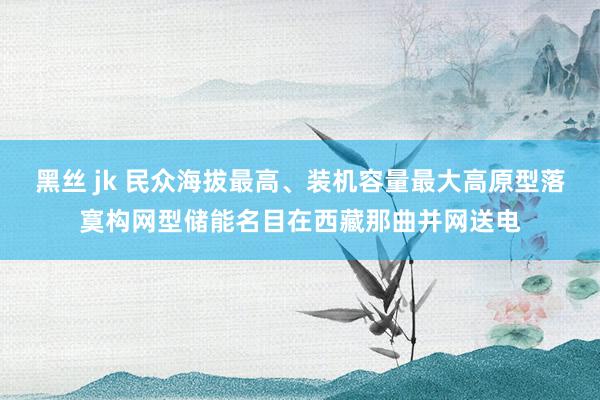 黑丝 jk 民众海拔最高、装机容量最大高原型落寞构网型储能名目在西藏那曲并网送电
