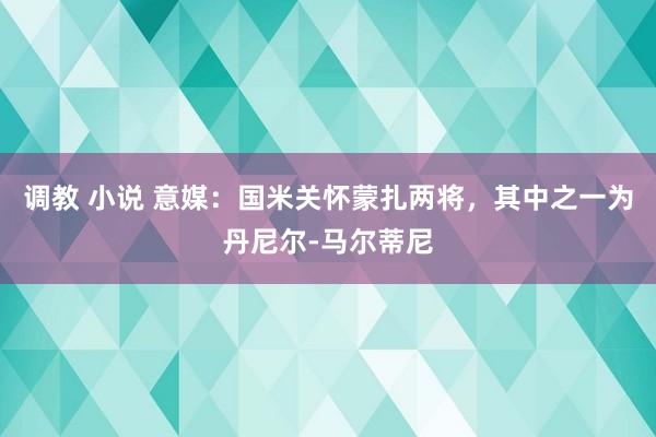 调教 小说 意媒：国米关怀蒙扎两将，其中之一为丹尼尔-马尔蒂尼
