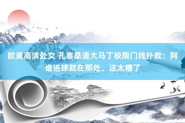 欧美高清处女 孔塞桑道大马丁极限门线扑救：阿谁进球就在那处，这太糟了